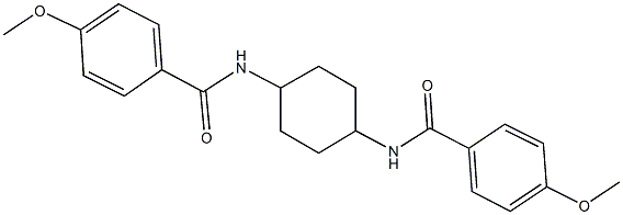 4-methoxy-N-{4-[(4-methoxybenzoyl)amino]cyclohexyl}benzamide Struktur