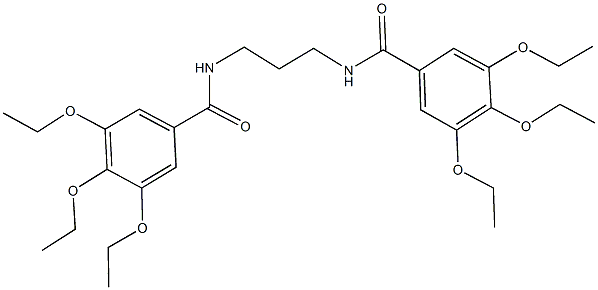 3,4,5-triethoxy-N-{3-[(3,4,5-triethoxybenzoyl)amino]propyl}benzamide Struktur