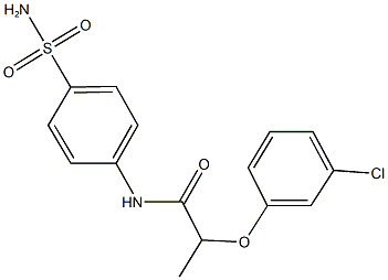 N-[4-(aminosulfonyl)phenyl]-2-(3-chlorophenoxy)propanamide Struktur