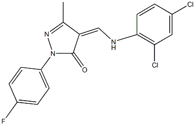 4-[(2,4-dichloroanilino)methylene]-2-(4-fluorophenyl)-5-methyl-2,4-dihydro-3H-pyrazol-3-one Struktur