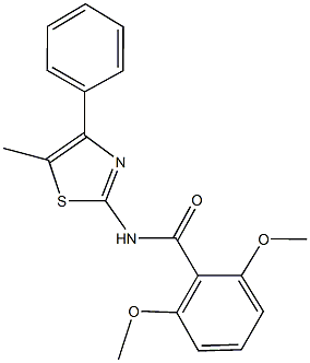 2,6-dimethoxy-N-(5-methyl-4-phenyl-1,3-thiazol-2-yl)benzamide Struktur