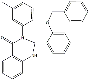 2-[2-(benzyloxy)phenyl]-3-(3-methylphenyl)-2,3-dihydro-4(1H)-quinazolinone Struktur