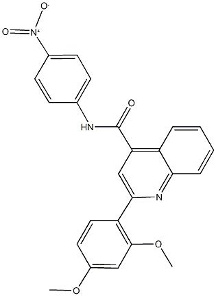 2-(2,4-dimethoxyphenyl)-N-{4-nitrophenyl}-4-quinolinecarboxamide Struktur