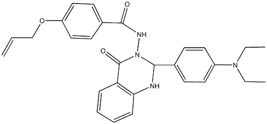 4-(allyloxy)-N-(2-[4-(diethylamino)phenyl]-4-oxo-1,4-dihydro-3(2H)-quinazolinyl)benzamide Struktur