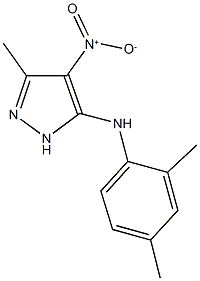 5-(2,4-dimethylanilino)-4-nitro-3-methyl-1H-pyrazole Struktur