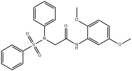 N-(2,5-dimethoxyphenyl)-2-[(phenylsulfonyl)anilino]acetamide Struktur