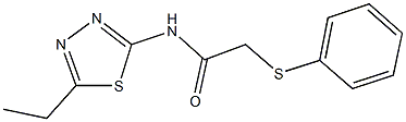 N-(5-ethyl-1,3,4-thiadiazol-2-yl)-2-(phenylsulfanyl)acetamide Struktur