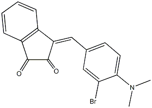 3-[3-bromo-4-(dimethylamino)benzylidene]-1H-indene-1,2(3H)-dione Struktur