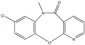 8-chloro-6-methylpyrido[2,3-b][1,5]benzoxazepin-5(6H)-one Struktur