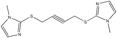 1-methyl-2-({4-[(1-methyl-1H-imidazol-2-yl)sulfanyl]-2-butynyl}sulfanyl)-1H-imidazole Struktur