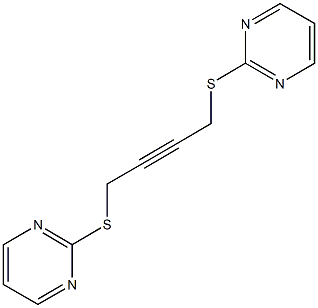 2-{[4-(2-pyrimidinylsulfanyl)-2-butynyl]sulfanyl}pyrimidine Struktur