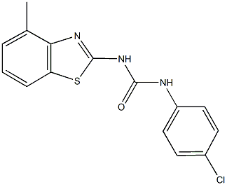 N-(4-chlorophenyl)-N'-(4-methyl-1,3-benzothiazol-2-yl)urea Struktur