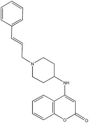 4-[(1-cinnamyl-4-piperidinyl)amino]-2H-chromen-2-one Struktur