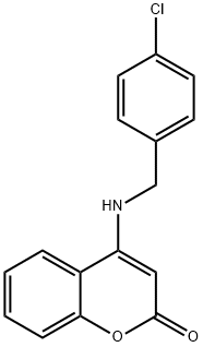 4-[(4-chlorobenzyl)amino]-2H-chromen-2-one Struktur