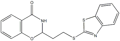 2-[2-(1,3-benzothiazol-2-ylsulfanyl)ethyl]-2,3-dihydro-4H-1,3-benzoxazin-4-one Struktur