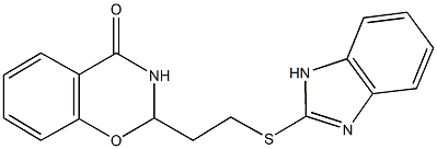 2-[2-(1H-benzimidazol-2-ylsulfanyl)ethyl]-2,3-dihydro-4H-1,3-benzoxazin-4-one Struktur