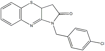 1-(4-chlorobenzyl)-3,3a-dihydropyrrolo[3,2-b][1,4]benzothiazin-2(1H)-one Struktur