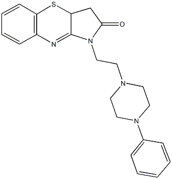 1-[2-(4-phenyl-1-piperazinyl)ethyl]-3,3a-dihydropyrrolo[3,2-b][1,4]benzothiazin-2(1H)-one Struktur