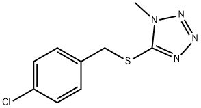 4-chlorobenzyl 1-methyl-1H-tetraazol-5-yl sulfide Struktur