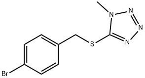 4-bromobenzyl 1-methyl-1H-tetraazol-5-yl sulfide Struktur