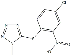 5-({4-chloro-2-nitrophenyl}sulfanyl)-1-methyl-1H-tetraazole Struktur