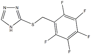 3-[(2,3,4,5,6-pentafluorobenzyl)sulfanyl]-4H-1,2,4-triazole Struktur