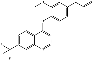 4-(4-allyl-2-methoxyphenoxy)-7-(trifluoromethyl)quinoline Struktur