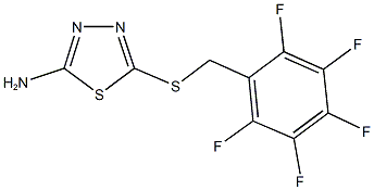 5-[(2,3,4,5,6-pentafluorobenzyl)sulfanyl]-1,3,4-thiadiazol-2-amine Struktur