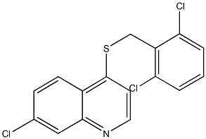 7-chloro-4-[(2,6-dichlorobenzyl)sulfanyl]quinoline Struktur