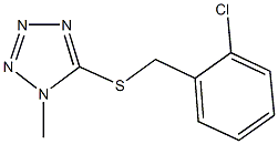 2-chlorobenzyl 1-methyl-1H-tetraazol-5-yl sulfide Struktur