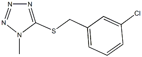 3-chlorobenzyl 1-methyl-1H-tetraazol-5-yl sulfide Struktur