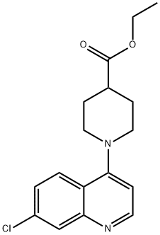 ethyl 1-(7-chloro-4-quinolinyl)-4-piperidinecarboxylate Struktur