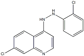 7-chloro-4-[2-(2-chlorophenyl)hydrazino]quinoline Struktur