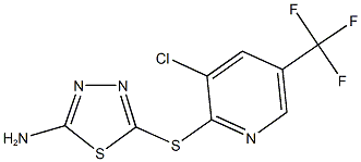 5-{[3-chloro-5-(trifluoromethyl)-2-pyridinyl]sulfanyl}-1,3,4-thiadiazol-2-amine Struktur