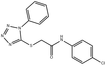 N-(4-chlorophenyl)-2-[(1-phenyl-1H-tetraazol-5-yl)sulfanyl]acetamide Struktur