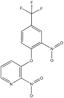 2-nitro-3-[2-nitro-4-(trifluoromethyl)phenoxy]pyridine Struktur