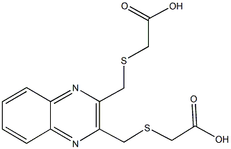 {[(3-{[(carboxymethyl)sulfanyl]methyl}-2-quinoxalinyl)methyl]sulfanyl}acetic acid Struktur