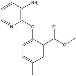 methyl 2-[(3-amino-2-pyridinyl)oxy]-5-methylbenzoate Struktur