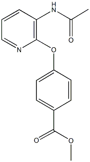 methyl 4-{[3-(acetylamino)-2-pyridinyl]oxy}benzoate Struktur