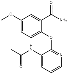 2-{[3-(acetylamino)-2-pyridinyl]oxy}-5-methoxybenzamide Struktur