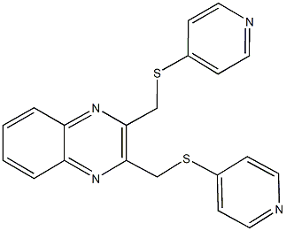 2,3-bis[(4-pyridinylsulfanyl)methyl]quinoxaline Struktur