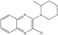 2-chloro-3-(2-methyl-1-piperidinyl)quinoxaline Struktur