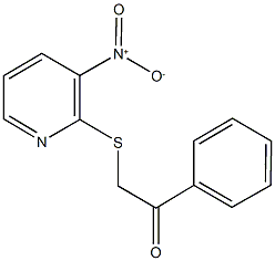 2-({3-nitro-2-pyridinyl}sulfanyl)-1-phenylethanone Struktur