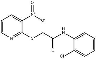 N-(2-chlorophenyl)-2-({3-nitro-2-pyridinyl}sulfanyl)acetamide Struktur