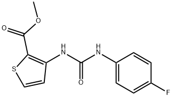 methyl 3-{[(4-fluoroanilino)carbonyl]amino}-2-thiophenecarboxylate Struktur