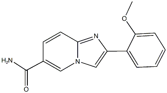 2-(2-methoxyphenyl)imidazo[1,2-a]pyridine-6-carboxamide Struktur