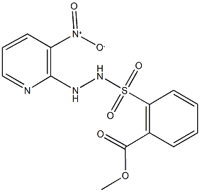 methyl 2-[(2-{3-nitro-2-pyridinyl}hydrazino)sulfonyl]benzoate Struktur