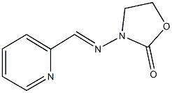 3-[(2-pyridinylmethylene)amino]-1,3-oxazolidin-2-one Struktur