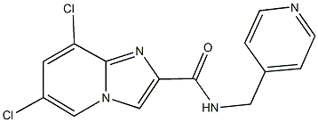 6,8-dichloro-N-(4-pyridinylmethyl)imidazo[1,2-a]pyridine-2-carboxamide Struktur