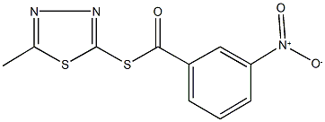 S-(5-methyl-1,3,4-thiadiazol-2-yl) 3-nitrobenzenecarbothioate Struktur